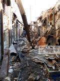 الأضرار في سوق الجلوم بحلب القديمة