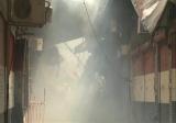 حريق في سوق الحميدية بدمشق