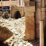 أضرار كنيس النبي إلياهو الواقع في حي جوبر في ريف دمشق
