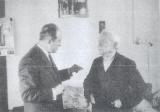 فارس الخوري وابنه سهيل الخوري في أواخر الخمسينيات من القرن العشرين
