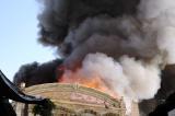 حريق كبير في مدينة دمشق القديمة