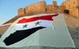 من أجواء رفع أكبر خريطة لسورية في قلعة حلب
