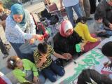 أطفال حلب يتضامنون مع أطفال غزة في ساحة سعد الله الجابري
