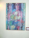 أكريليك مع زيت على قماش: من أعمال التشكيلية أسماء فيومي في معرض فنانات من العالم