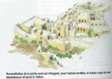 إعادة تخيل لمنطقة القصر الملكي ومدخل المدينة في أوغاريت القديمة