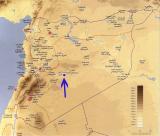 موقع قصر الحير الغربي على خريطة سورية