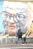 من جدارية خالد الأسعد في أحد شوارع ميلانو