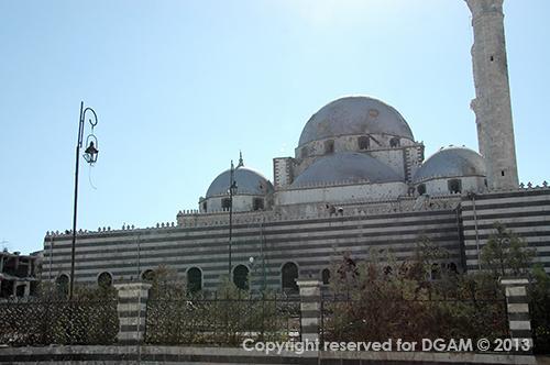 الأضرار التي تعرض لها مسجد خالد بن الوليد في حمص