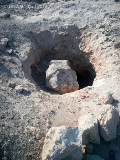 الأضرار في بعض المواقع والتلال الأثرية «موقع حلبية»