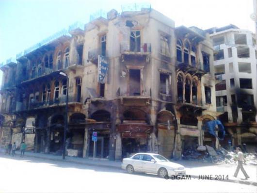 مشاهد من الأضرار التي تعرضت لها المباني الأثرية والتاريخية في حمص القديمة -ج4