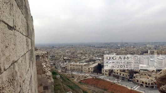 الأضرار في المنطقة المحيطة بقلعة حلب