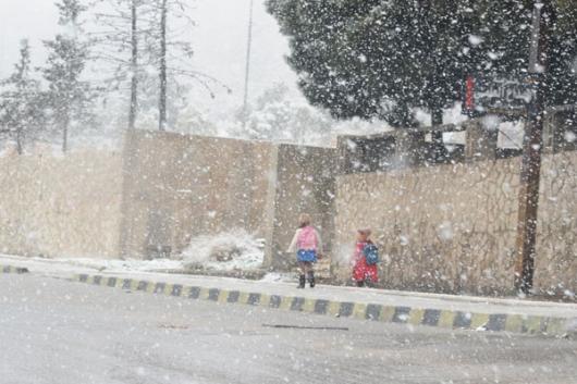الثلوج تغطي معظم المناطق في سورية