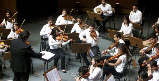 من أجواء حفل اوركسترا الموسيقى العربية في دار الأسد للثقافة والفنون