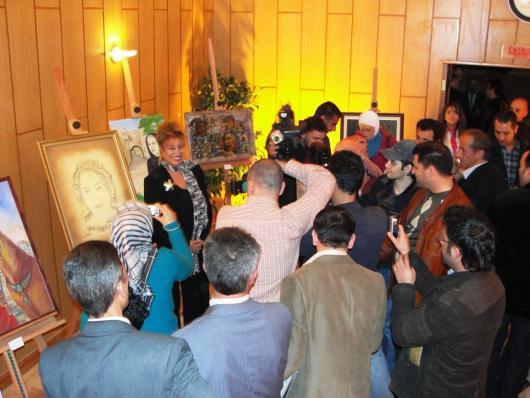من حفل تكريم قيادة اتحاد شبيبة الثورة للفنانة الكبيرة منى واصف في مدينة الشباب بدمشق 