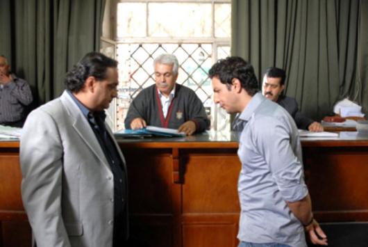 مشهد من مسلسل الغفران: باسل خياط وجلال شموط