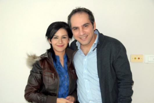 مشهد من مسلسل الغفران: رامي حنا ونجلاء خمري