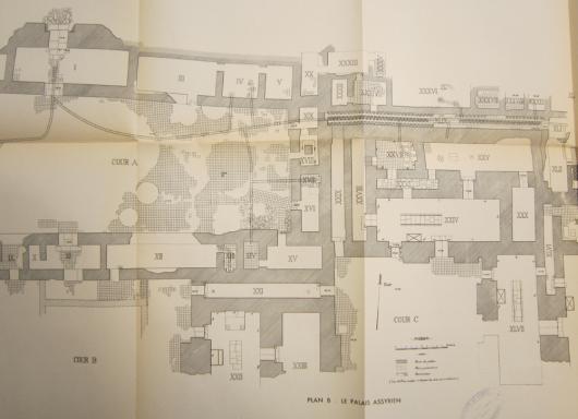 مخطط القصر الآشوري في تل برسيب