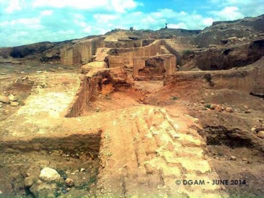 مشاهد من الأضرار في موقع إيبلا الأثري في ادلب