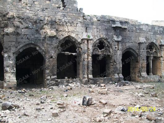 مشاهد من الوضع الراهن لقلعة الحصن في محافظة حمص