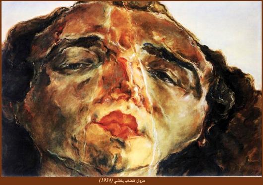 لوحة وجه من هذا الزمن للفنان مروان قصاب باشي