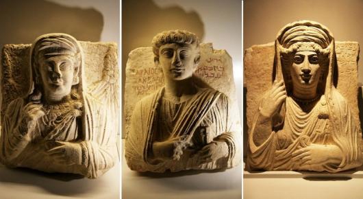 قطع أثرية من معرض كنوز التراث السوري