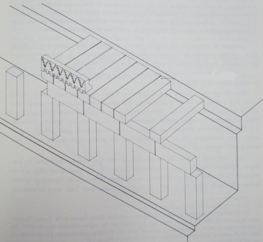 نظام تركيب السقف والعناصر الزخرفية في معبد عمريت